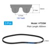 uxcell 3pcs HTD-5M Rubber Timing Belt 130 Teeth, 650mm Pitch