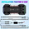 Nilight 4Pcs Car Underglow Neon Accent Strip Lights 256 LEDs