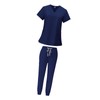 YIJU Female Scrub Set Nurse Workwear V Neckline Professional Machine