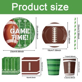 LGWJHCY Rugby Party Favors Set, American Rugby Party Decorations, Sport Theme Handy Tableware, Sport Game Theme Birthday Supplies for Supplies Kids Game Birthday Decorations