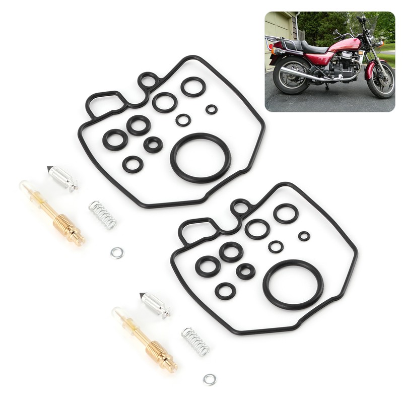 2 Sets Motorcycle Overhaul Carburetor Rebuild Kit Fit for Honda