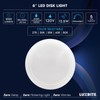 LUXRITE 6 Inch LED Disk Lights, Dimmable Flush Mount Ceiling