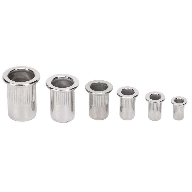 93 Uds tuerca de remache de acero inoxidable en caja
