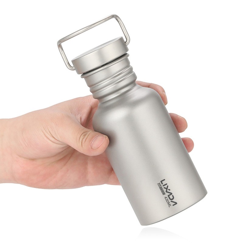 Lixada 430ml Leakproof Titanium Bottle Ultralight Outdoor Camping Cycle Hiking