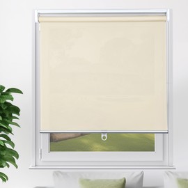YCUHEN Cordless Roller Shades Pull Down Window Blinds Room Darkening Rolled Up Shades with Push-Pull Rod for Home and Office Bedroom Bathroom Living Room