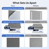Square Acoustic Panels, 12 Pack Self-Adhesive Sound Panels(Moonlight Gray)