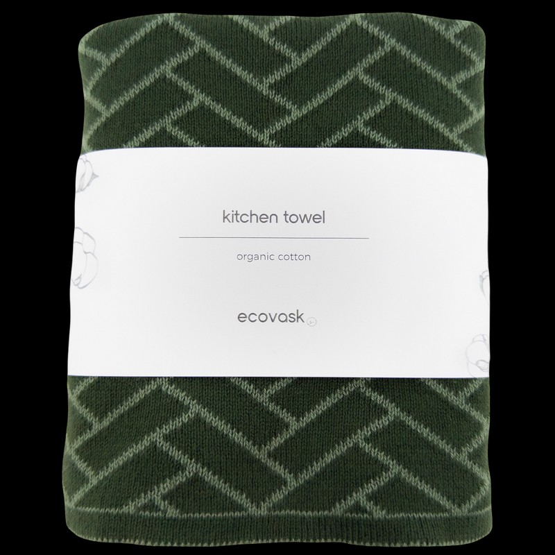 Ecovask Kitchen Tea Towel Single Organic Cotton, Denim +