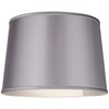 Sydnee Satin Light Gray Medium Drum Lamp Shade 14" Top