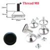 Circe-eu M8 Adjustable Furniture Leveling Feet with T-Nut 40x30mm 10pcs