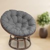 Premium Egg Shaped Chair Cushion for Comfort, Dark Gray, as