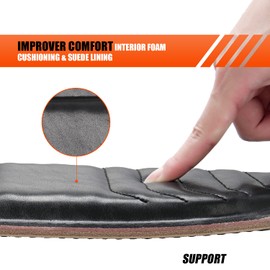 Genuine Leather Weight Lifting Belt for Men Gym Weight Belt Lumbar Back Support Powerlifting Weightlifting Heavy Duty Workout Training Strength Training Equipment 6-Inch BLACK XL