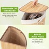 Giantex Corner Laundry Hamper with Lid, 58 L Bamboo Laundry
