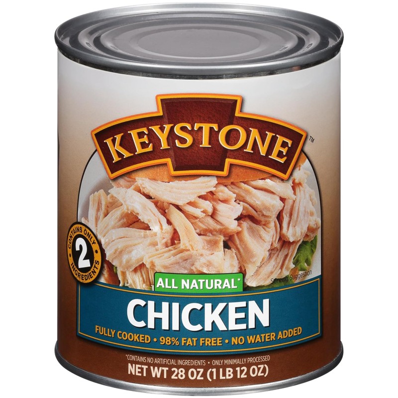 Keystone Meats All Natural Heat and Serve Canned Chicken 28