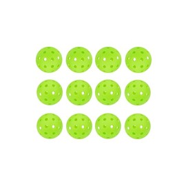JDYYICZ 12 PCS Pickleball Balls, 40 Holes Outdoor Pickleballs, High Elasticity & Durable Pickle Balls for All Style Pickleball Paddles, Green