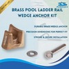 Swimcare Brass Pool Ladder Rail Wedge Anchor Kit (2 Pack)