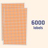 6000 Pack - 1/4" Small Dot Stickers Round Circle Labels