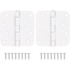 Stone Harbor Hardware 4" Door Hinges, 5/8" Radius Corner, White,