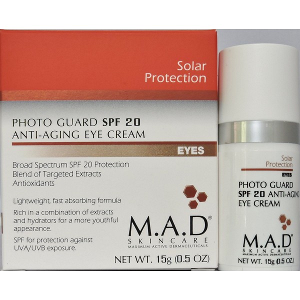 M.A.D Skincare Photo Guard Broad Spectrum SPF 20 Anti-Aging Eye Cream 0.5 oz.