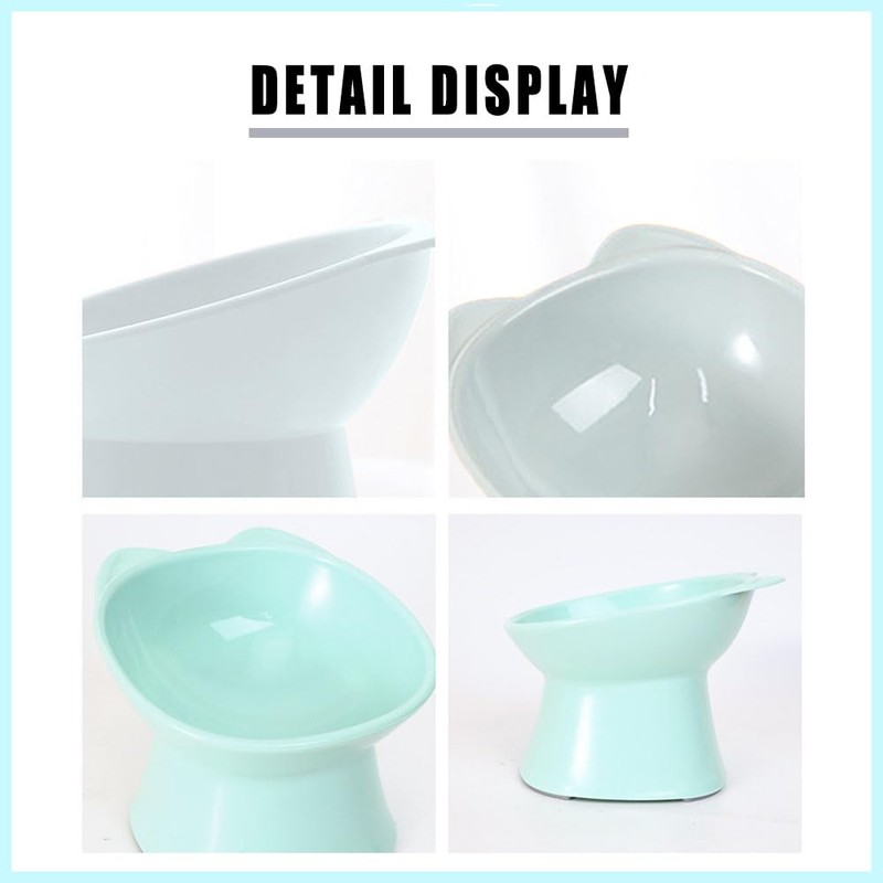 ​2 Psc Tilted Cute cat Food Bowls - 15° Whisker