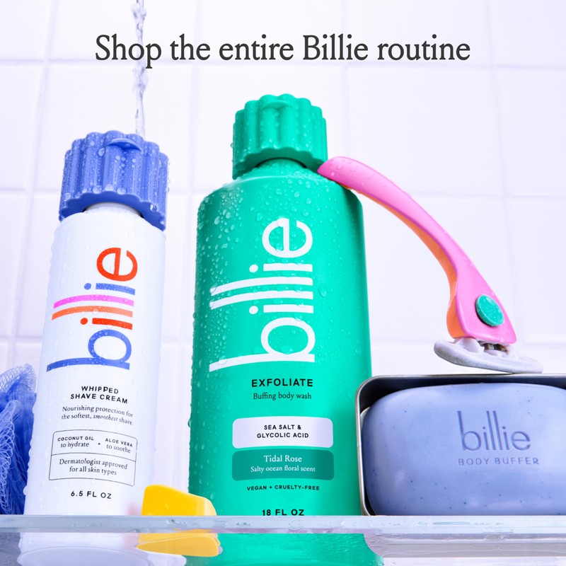 Billie Exfoliating Womens Body Wash, 18 fl oz, Sea Salt