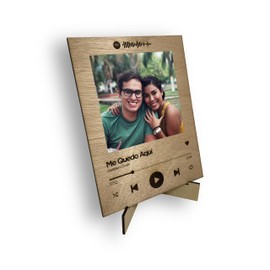 Cuadro personalizado reproductor Spotify Decoracion Madera con fotografia de alta definicion en papel fotografico + Opcion de agregar codigo de cancion o texto