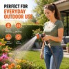 High Pressure Garden Hose Nozzle for Watering – 8-Pattern Metal