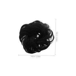 Baluue Messy Hair Bun Extensions for Women Curly Hairpiece Natural Black Scrunchie Lightweight Matte Updo Style for Effortless Chignon Looks