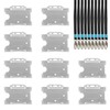Pack of 10 Translucent Card Holders, Equipped with 10 Black