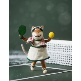 Anthropologie Hobbies Pickleball Ornament Wool Cotton Animal  2024 ~6”