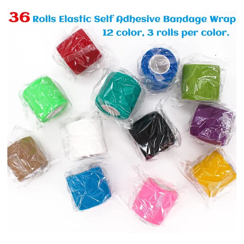 Cinta Cohesiva Divertido 36pzs 5cmx5m Rollo Elastico