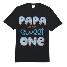 Papa of The Sweet One Donut Boy 1st Birthday Party Dad Daddy Comfort Colors Adult Heavyweight T-Shirt