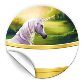 JuNa-Experts Gift Bags + Stickers Unicorn for Party Bags Guest Gift at Birthday Children's Birthday Girl Christening Wedding