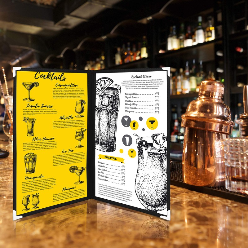Belle Vous 5 Pack Double Fold A5 Menu Covers -