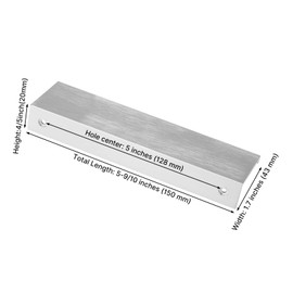 Pack of 5 goldenwarm Furniture Handles, Vintage Cabinet Handles, Silver Furniture Handles, Stainless Steel Handles for Kitchen Cupboards - LS7030SNB128 Door Handles, Kitchen Drawer Handles, 128 mm, Door Handles, Cabinet