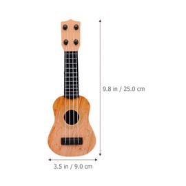 Alipis Kids Ukulele, Guitar Toys for Toddler Children Kids Musical Instruments Ukulele Model Toy Instruments Educational Toy Music Learning Toys for Kids Ages 3-5 (Light Brown)