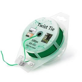 100m Garden Plant Ties with Cutter,Twist Ties for Gardening Office Home Cable Organization,Garden Wire Plant Ties for Climbing Plants,Green Wire Ties Reusable Twist