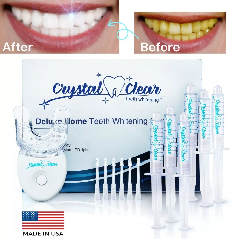 Crystal Clear Blanqueador De Dientes Laser Gel KIT Profesional Dientes