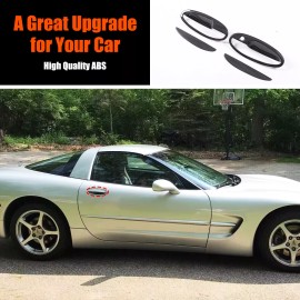 cartiangous ABS Door Handle Bezel Cover Trim Fit For Corvette C5 1998-04 Carbon Fiber Style