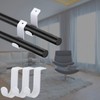 BTSKY 3 Pack Metal Curtain Rod Brackets for 25mm Rod