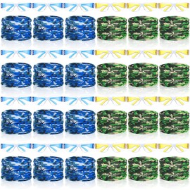 Xtinmee 48 Pcs Gun Party Supplies for Boy and Girls Includes Safety Glasses and Face Mask for Children Birthday Party Favors Teams Accessories(Blue, Yellow)