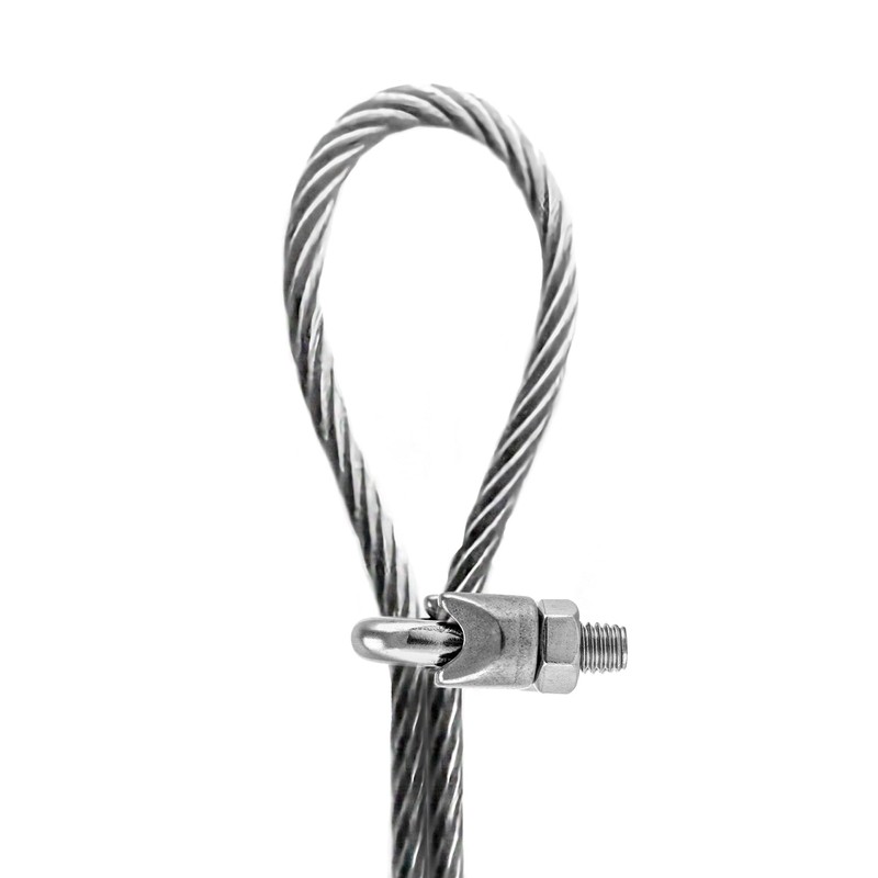 QWORK 3/8" Wire Rope Clamp Clip M10, 10 Pack Large