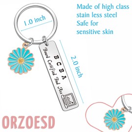 ORZOESD BCBA Keychain Behavior Therapy Gift Behavior Analyst Gift BCBA Therapist Jewelry Aba Keychain BCBA Specialist Gift Case Manager Gift Behavior Therapist Jewelry BCBA Jewelry