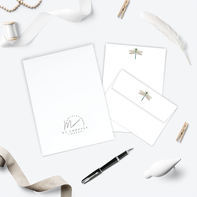 Me Loovely Dragonfly Letter Writing Papers with Envelopes A5 Size