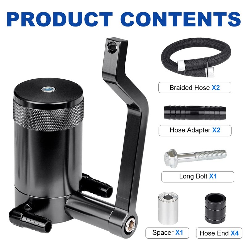 JDMON Oil Catch Can Oil Separator Reservoir Tank Compatible with