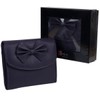 Gorjus Ladies Leather Wallet with Bow, Purple, Casual
