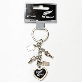 All Blacks Charm Key Ring