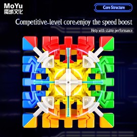 XMDCuber Moyu Meilong 7M V2 Magnetic Speed Cube 7 x 7 – Stickerless 63 mm Magic Cube mit 144 Magneten