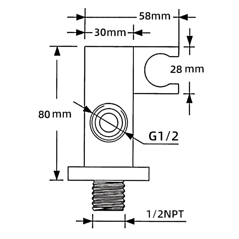 AYIVG Bathroom All Brass Wall Mount Adjustable Hand Held Shower