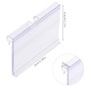 Meetory 50 PCS Clear Plastic Label Holders for Wire Shelf