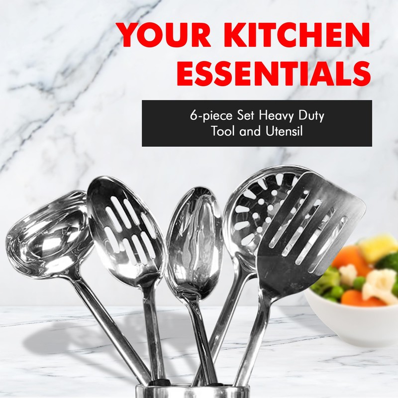 Chef Craft Heavy Duty Kitchen Tool and Utensil Set, 6